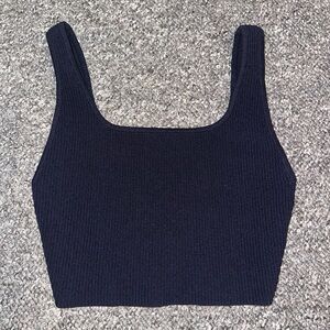 Babaton Sculpt Knit Squareneck Cropped Tank